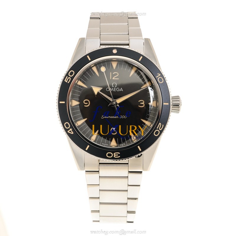 Omega Seamaster 234.30.41.21.01.001 Replica Watch, Black Dial, Steel Bracelet, Automatic Movement - Image 2