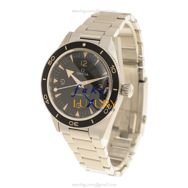 Omega Seamaster 234.30.41.21.01.001 Replica Watch, Black Dial, Steel Bracelet, Automatic Movement - Image 3