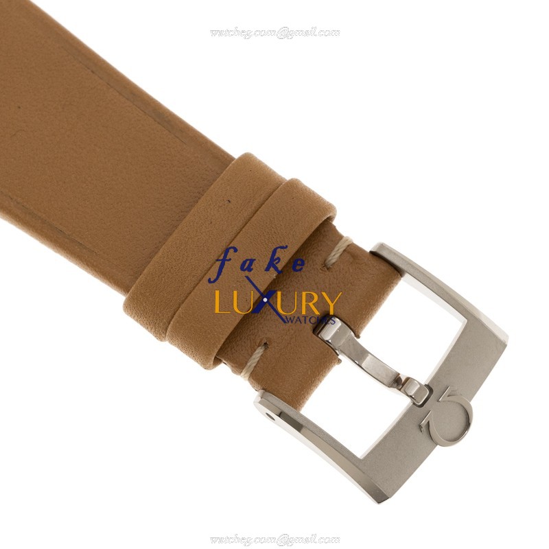 Omega 234.32.41.21.03.001 SEAMASTER Automatic Blue Dial Beige Cowhide Replica Watch - Image 4