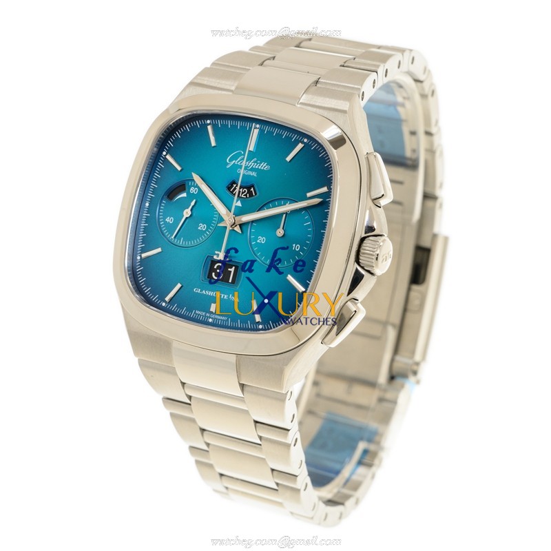 Glashutte 1-37-02-06-02-70 Retro Collection Replica Watch With Blue Dial, Automatic Movement, Steel - Image 4
