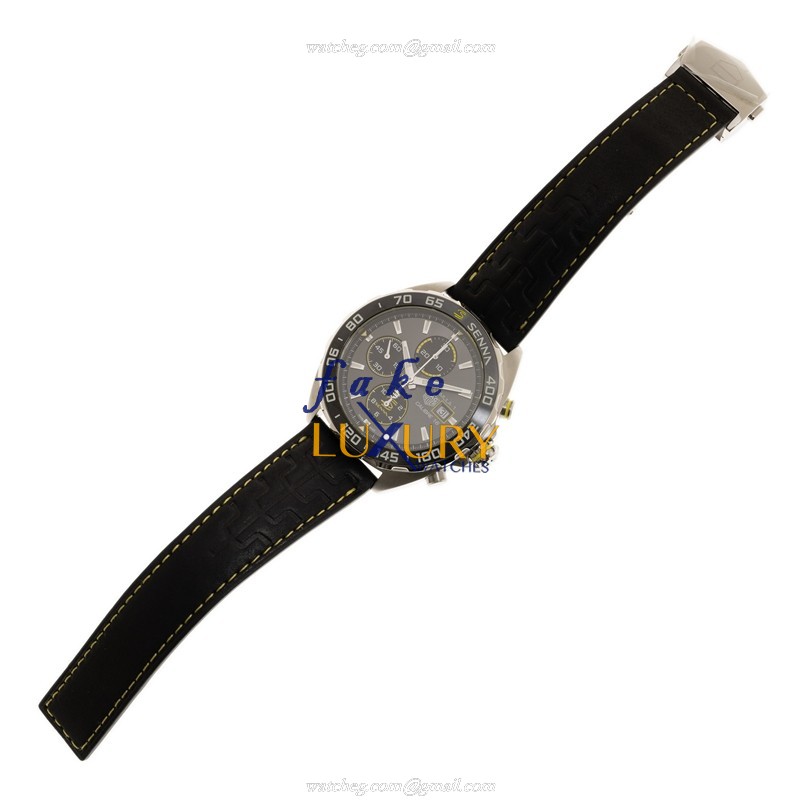 Tag Heuer CAZ201B.FC6487 Formula 1 Replica Watch, Automatic, Gray Dial, Steel Case, Leather Strap - Image 2
