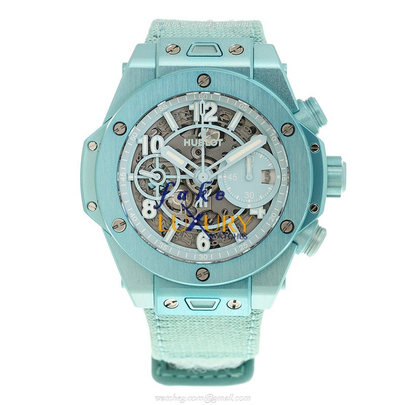 Hublot 441.UB.5120.NR Big Bang Auto Composite Replica Watch - Swiss Movement, Blue Canvas Strap - Image 2
