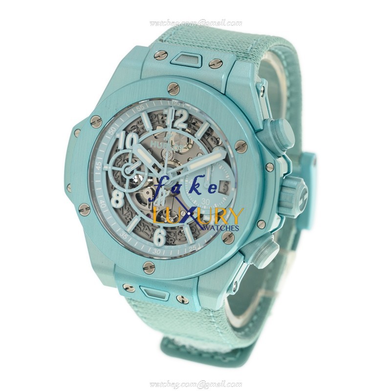 Hublot 441.UB.5120.NR Big Bang Auto Composite Replica Watch - Swiss Movement, Blue Canvas Strap - Image 3