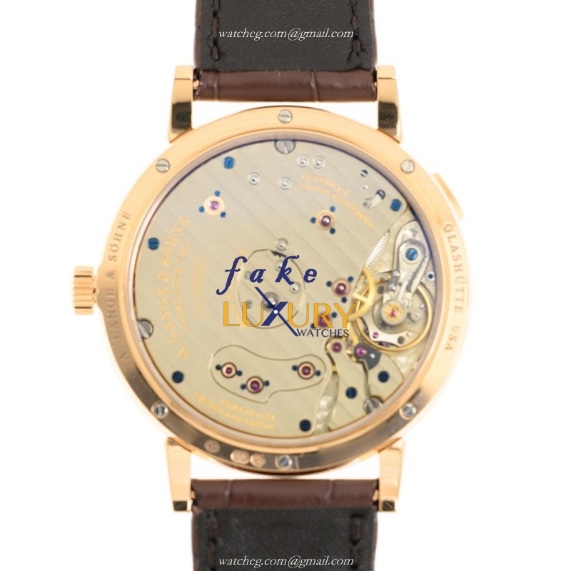 A Lange & Sohne 139.032 LANGE 1 Replica Watch, Manual Wind, 18kt Rose Gold, Silver Dial - Image 3