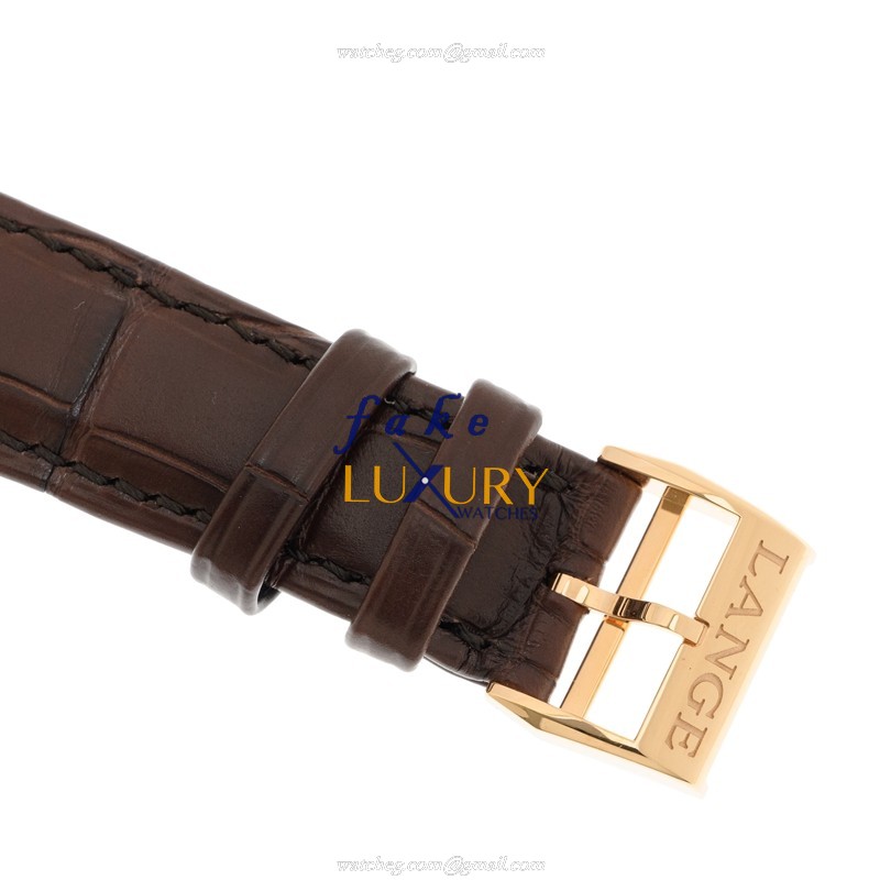 A Lange & Sohne 139.032 LANGE 1 Replica Watch, Manual Wind, 18kt Rose Gold, Silver Dial - Image 4