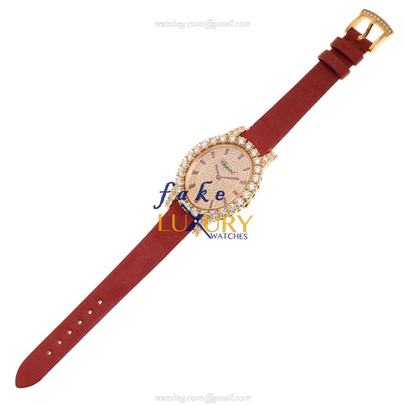 Chopard 139383-5001 HAPPY SPORT Quartz 18kt Rose Gold & Diamonds - Replica Watch - Ladies - Image 2