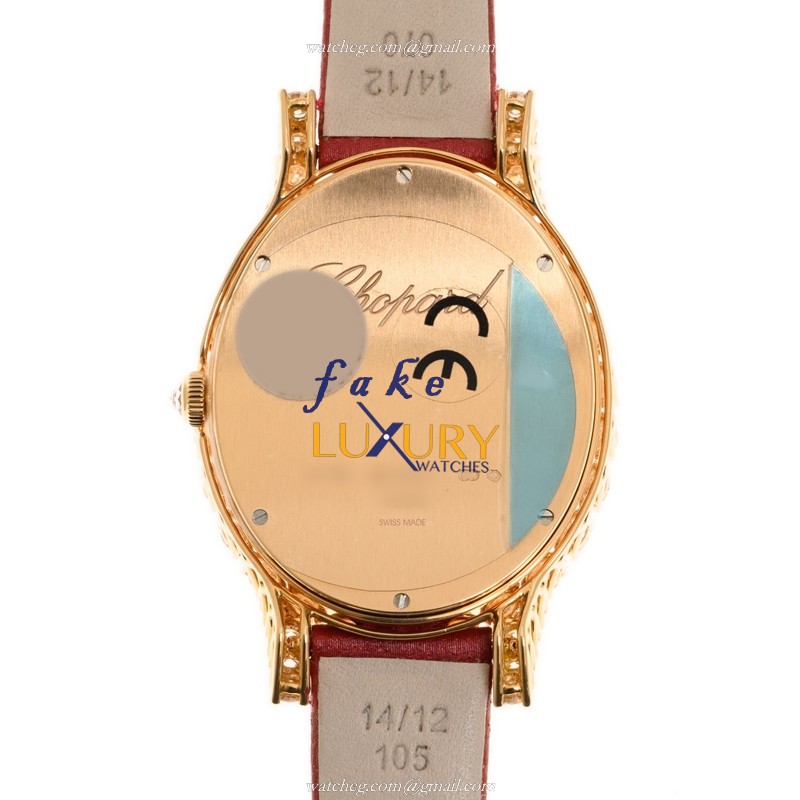 Chopard 139383-5001 HAPPY SPORT Quartz 18kt Rose Gold & Diamonds - Replica Watch - Ladies - Image 3