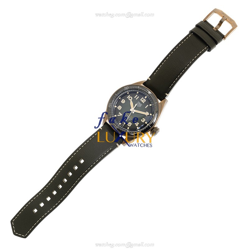 Tag Heuer Autavia WBE5190.FC8268 | Automatic Bronze | Green Dial Leather Strap Replica Watch - Image 2