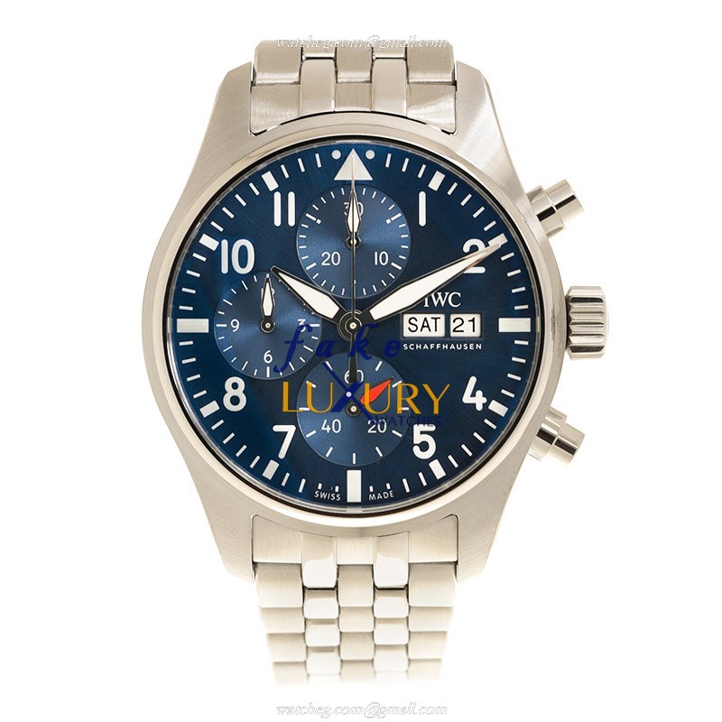 IWC IW388102 Pilots Replica Watch, Blue Dial, Stainless Steel Bracelet, Automatic - Image 2