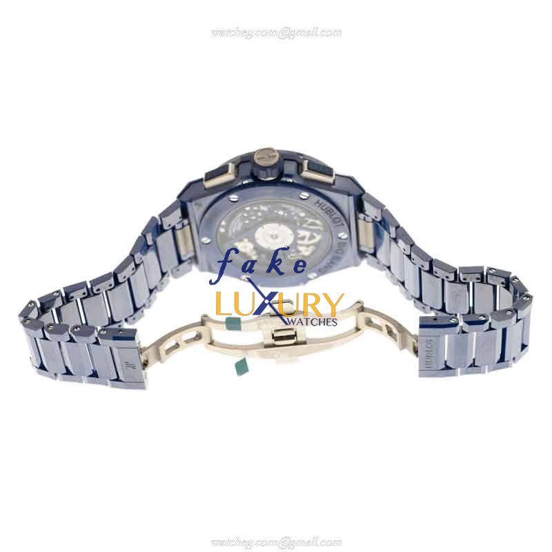 Hublot 451.EX.5123.EX BIG BANG Auto Ceramic Replica Watch - Blue Dial & Ceramic Strap - Image 5