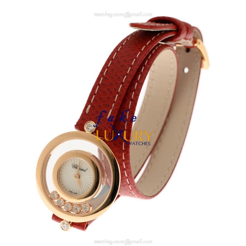 Chopard 209415-5001 Happy Diamonds Quartz 18kt Rose Gold Replica Watch, Luxury Ladies Timepiece - Image 2