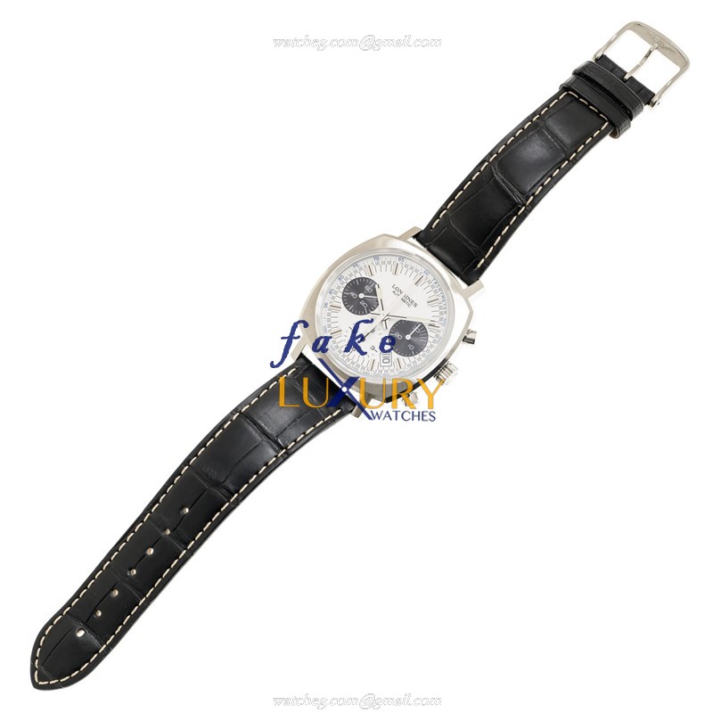 Longines L2.791.4.72.0 Heritage Automatic Stainless Steel White Dial Black Alligator Strap Replica - Image 2