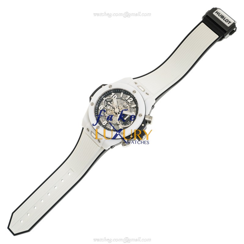 Hublot Big Bang 441.HX.1171.RX Automatic Ceramic Silver Dial White Rubber Replica Watch - Image 2