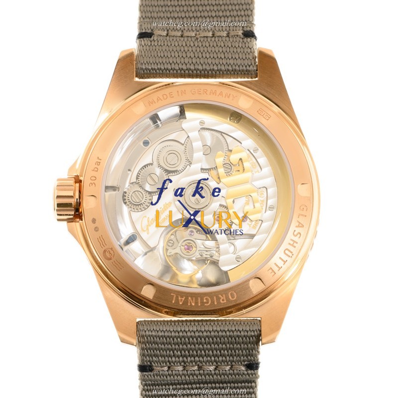 Glashutte 1-36-13-03-90-34 Spezialist Replica Watch, Black Dial, Rose Gold & Steel Case, Automatic - Image 3
