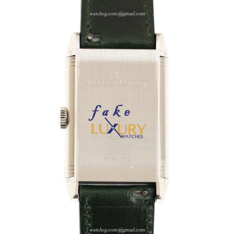 Jaeger-Lecoultre Q3978430 REVERSO Manual Wind Stainless Steel Replica Watch Green Dial Alligator - Image 4