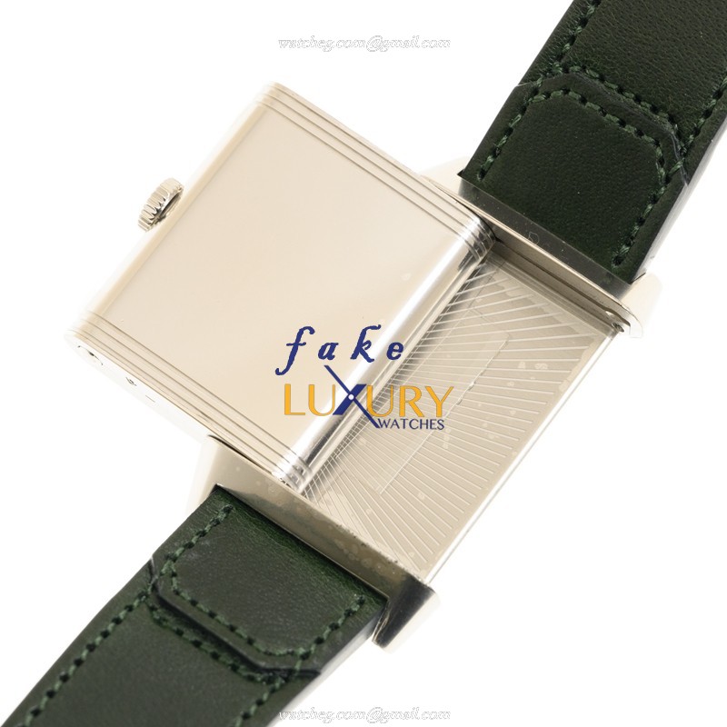 Jaeger-Lecoultre Q3978430 REVERSO Manual Wind Stainless Steel Replica Watch Green Dial Alligator - Image 3