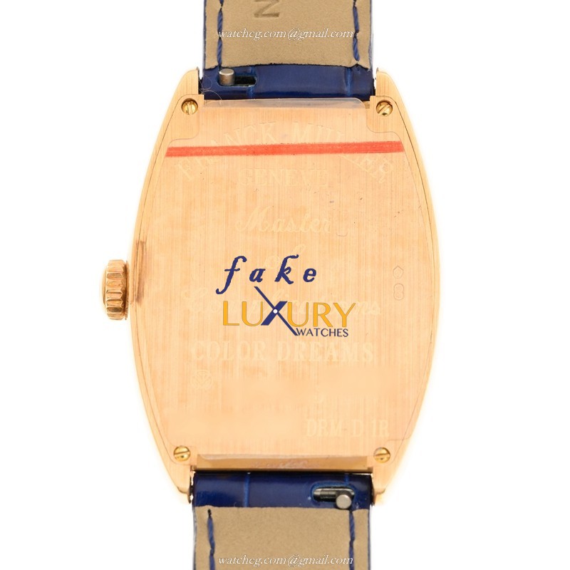 Franck Muller 2852 B QZ COL DRM D 1R BLUE STRAP Quartz 18kt Rose Gold & Diamonds CINTREE CURVEX - Image 3