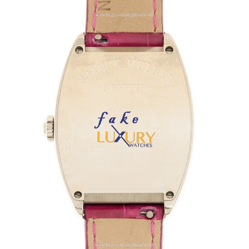 Franck Muller 7502 QZ AC -RAS STRAP CINTREE CURVEX Quartz Steel Replica Watch - Silver Dial, Purple - Image 3