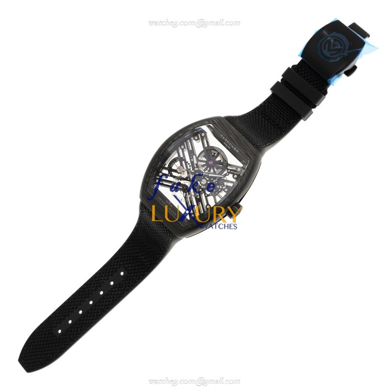 Franck Muller V 45 S6 SQT CARBON NR Vanguard Automatic Steel Transparent Dial Replica Watch - Image 2