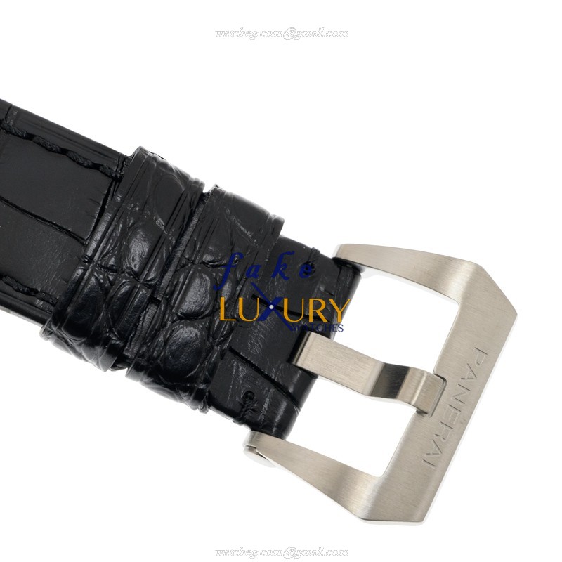 Panerai PAM01272 LUMINOR MARINA Auto Swiss Movt 40mm SS Black Dial Alligator Strap Replica Watch - Image 4