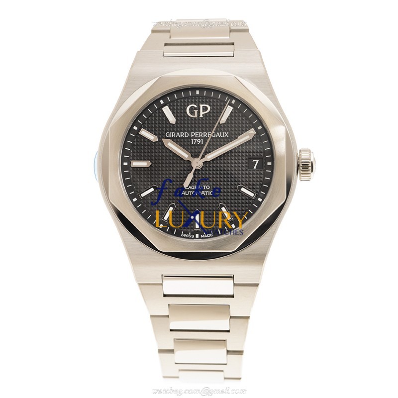 Girard Perregaux Laureato 81010-11-634-11A Replica Watch, Black Dial, Steel Bracelet, Automatic - Image 2