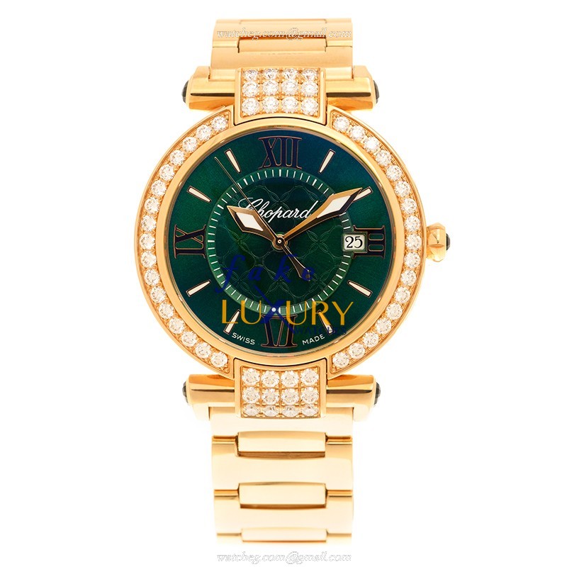 Chopard 384221-5016 IMPERIALE Quartz | 18kt Rose Gold | Green Dial | Folding Clasp Replica Watch - Image 2