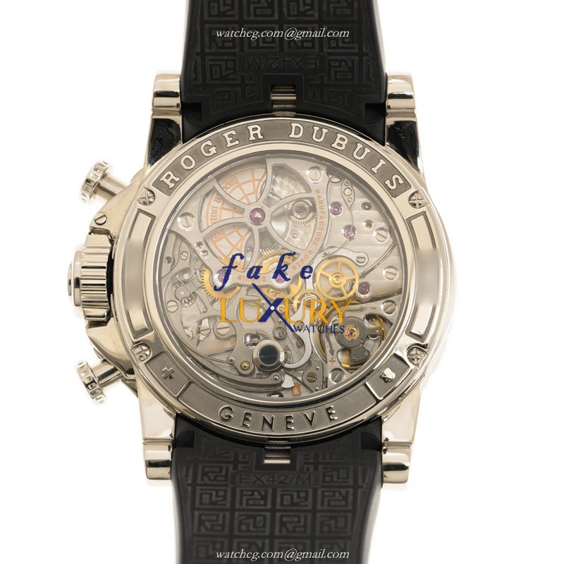 Roger Dubuis RDDBEX0180 Excalibur Replica Watch - Automatic - Steel Case - Black Alligator Strap - Image 3