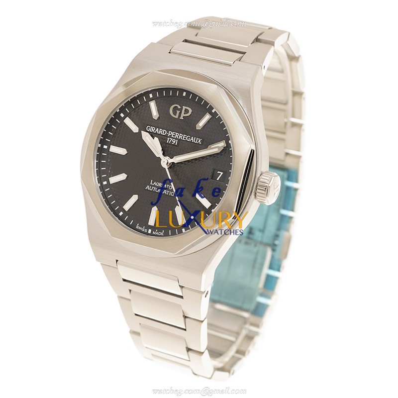 Girard Perregaux Laureato 81010-11-634-11A Replica Watch, Black Dial, Steel Bracelet, Automatic - Image 3