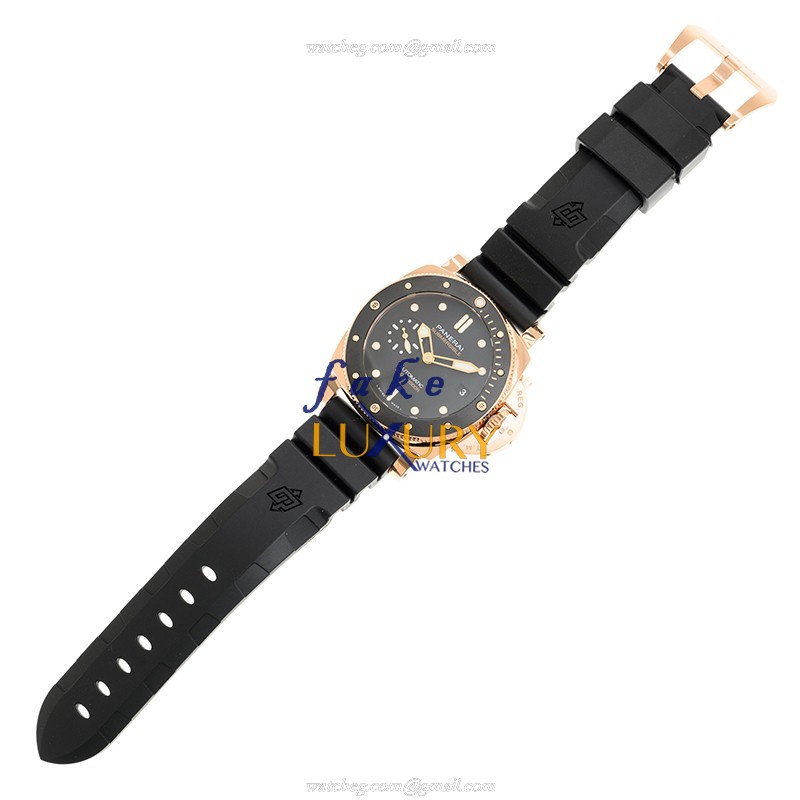 Panerai PAM01164 DIVERS Automatic - 18kt Rose Gold & Ceramic - 42mm - Swiss Clone - Replica Watch - Image 2