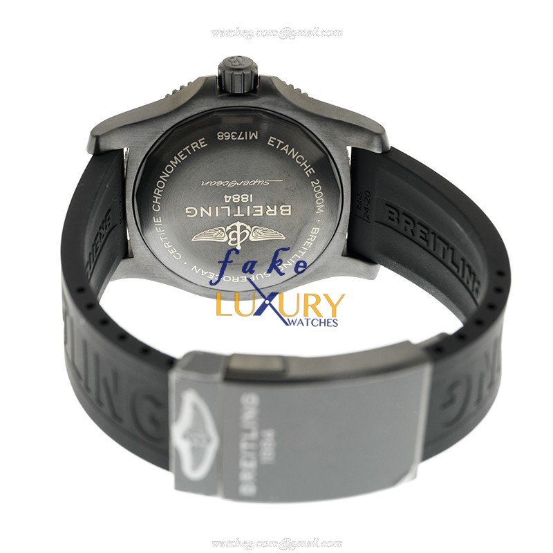 Breitling Superocean M17368B71B1S2 Automatic Black Dial Rubber Strap Replica Watch - Image 4