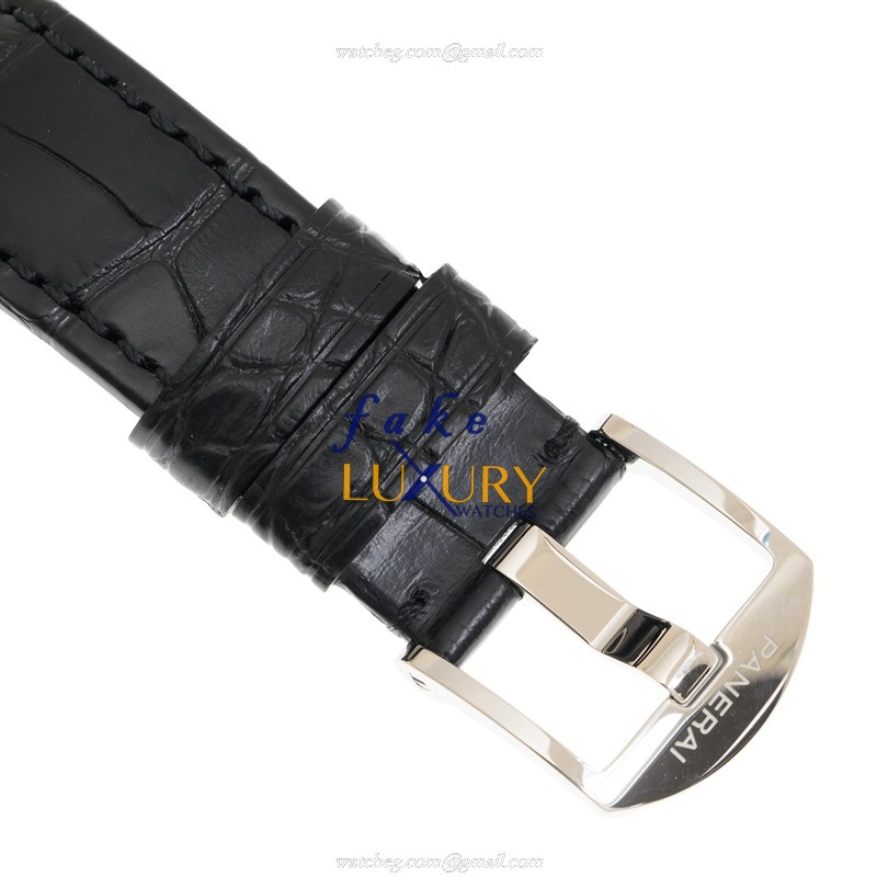 Panerai PAM01250 LUMINOR DUE Automatic SS Replica Watch - Black Dial, Alligator Strap - Image 3