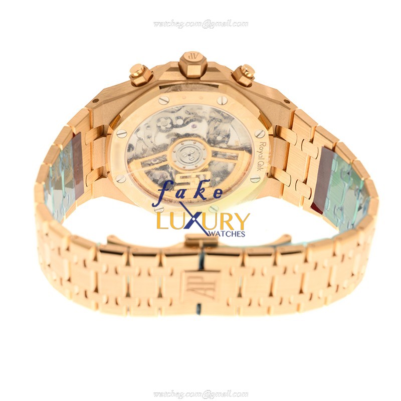 Audemars Piguet 26240OR.OO.1320ST.03 Royal Oak Replica Watch, Automatic, White Dial, 18kt Rose Gold - Image 4