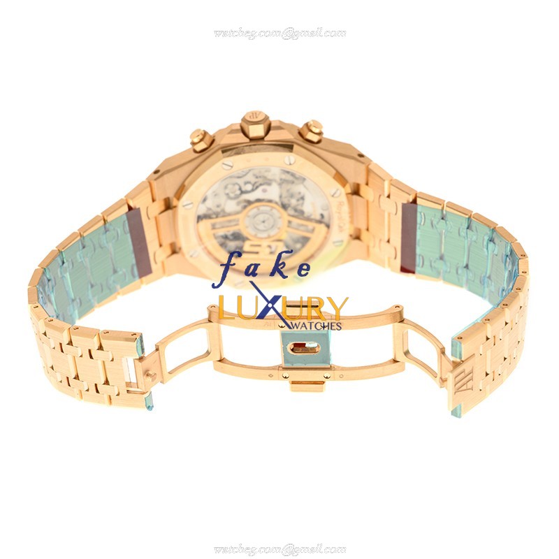 Audemars Piguet 26240OR.OO.1320ST.03 Royal Oak Replica Watch, Automatic, White Dial, 18kt Rose Gold - Image 5