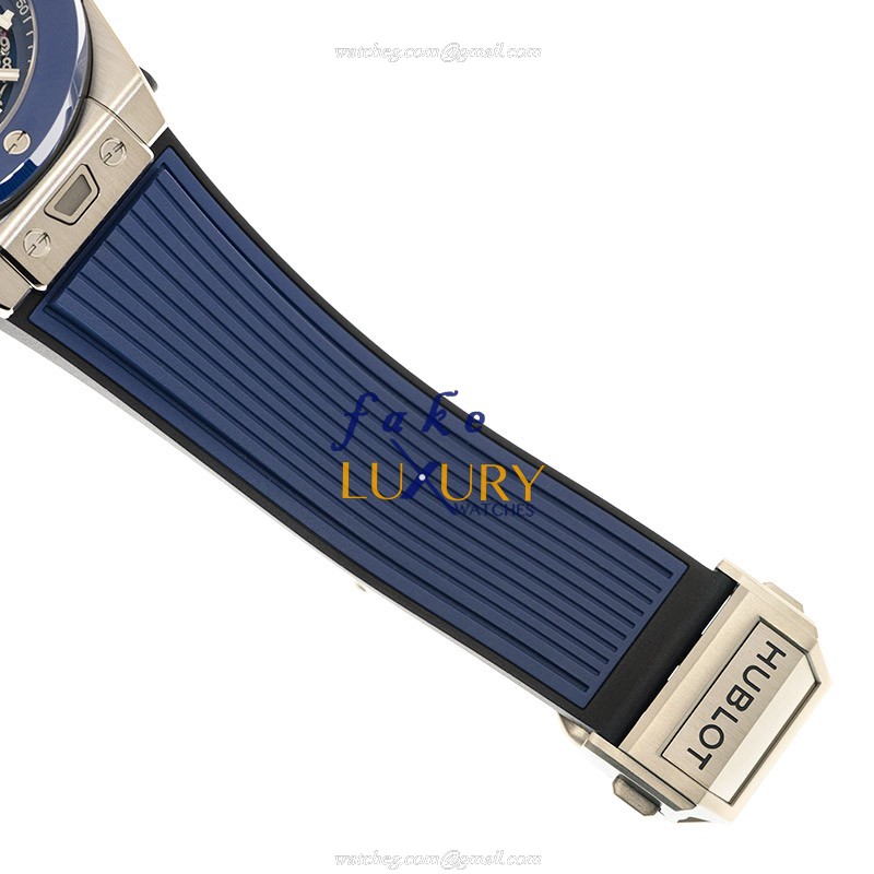 Hublot 421.NL.5170.RX Automatic Titanium BIG BANG Replica Watch | Blue Rubber Strap | Sapphire - Image 4