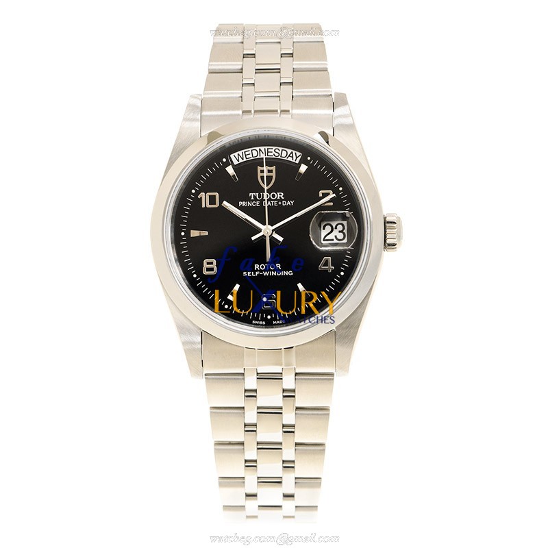 Tudor 76214-62480-246810AR Automatic Stainless Steel Replica Watch, Black Dial, Silver Strap - Image 2