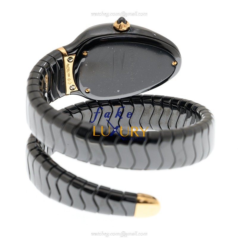 Bulgari Serpenti Spiga Quartz Ceramic 102734 | Black Dial | Replica Watch - Image 4