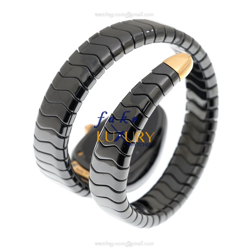 Bulgari Serpenti Spiga Quartz Ceramic 102734 | Black Dial | Replica Watch - Image 5