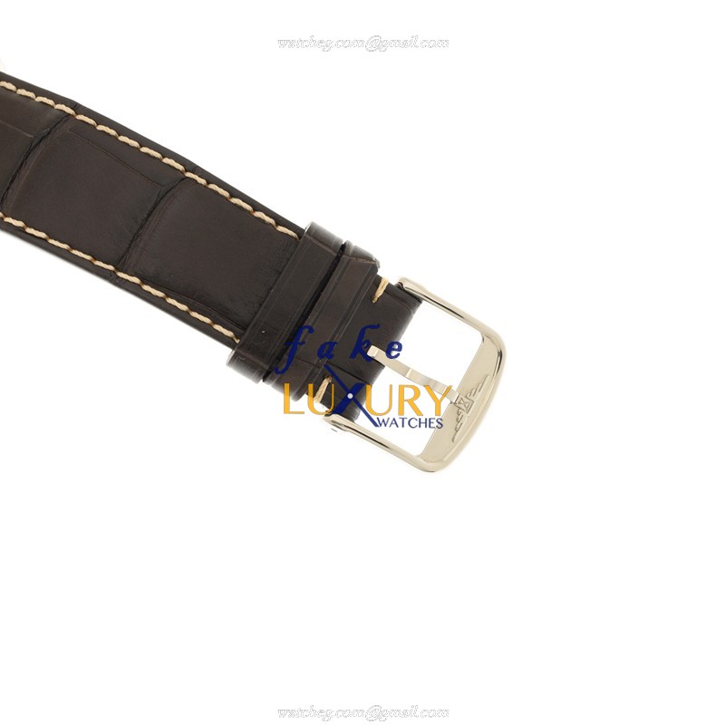 Longines Heritage L2.747.4.72.2 Replica Watch, Automatic, White Dial, Steel Case, Brown Alligator - Image 4