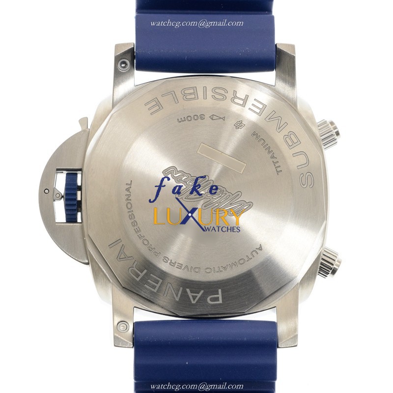 Panerai PAM01291 AUTO Stainless Steel Replica Watch, Blue Dial, Rubber Strap - Image 3