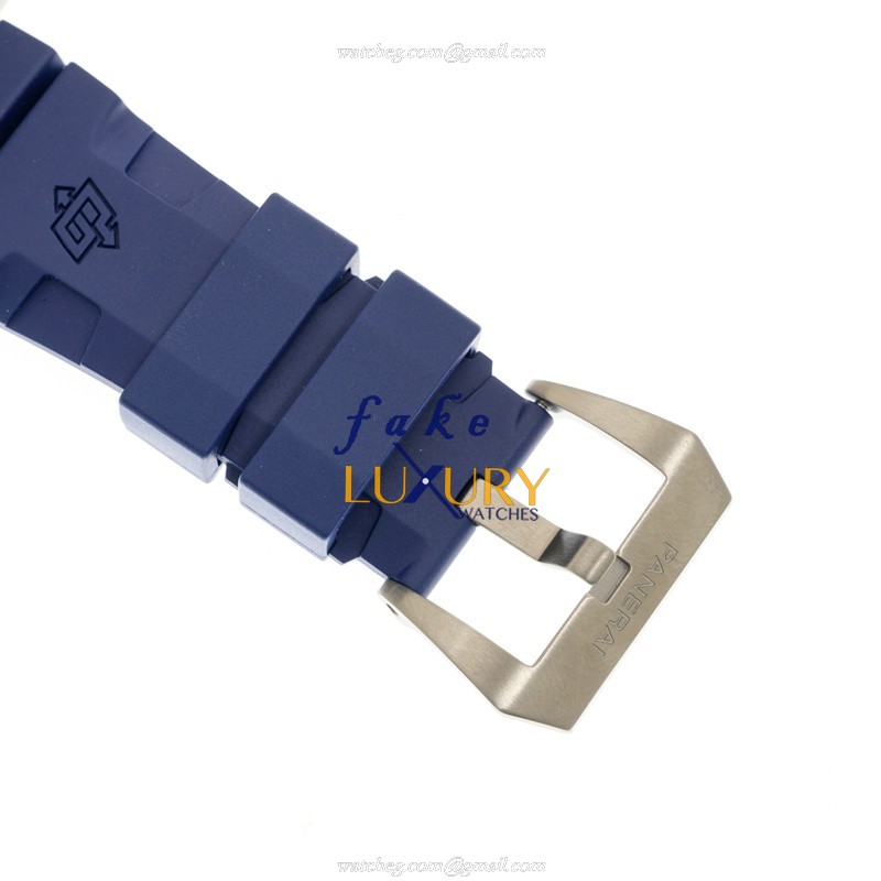 Panerai PAM01291 AUTO Stainless Steel Replica Watch, Blue Dial, Rubber Strap - Image 4