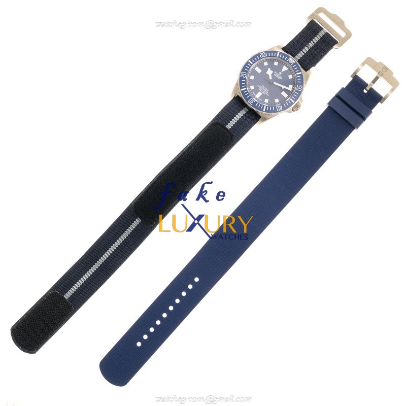 Tudor 25707B PELAGOS Automatic - Titanium Case - Blue Dial - Canvas Strap - Replica Watch - 25707B - Image 2