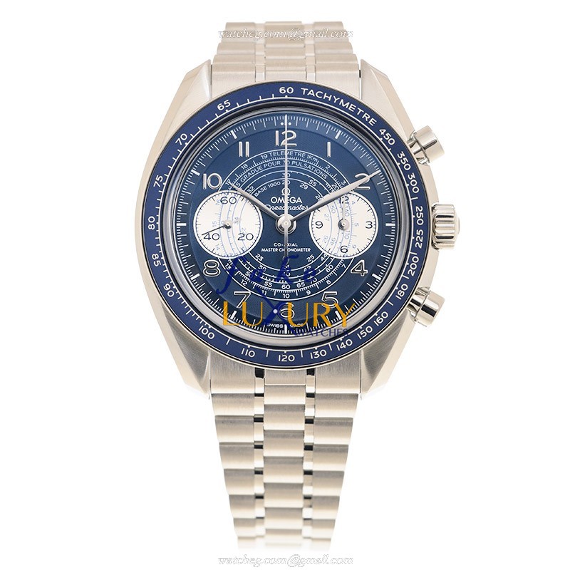 Omega SPEEDMASTER 329.30.43.51.03.001 Manual Wind Replica Watch, Stainless Steel Case, Blue Dial - Image 2