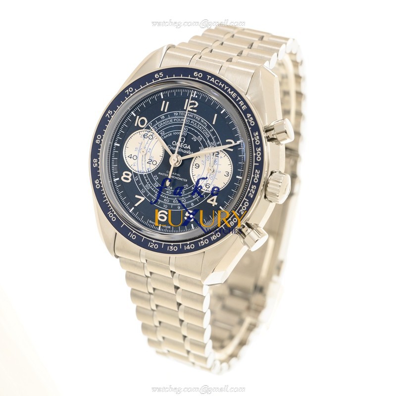 Omega SPEEDMASTER 329.30.43.51.03.001 Manual Wind Replica Watch, Stainless Steel Case, Blue Dial - Image 3
