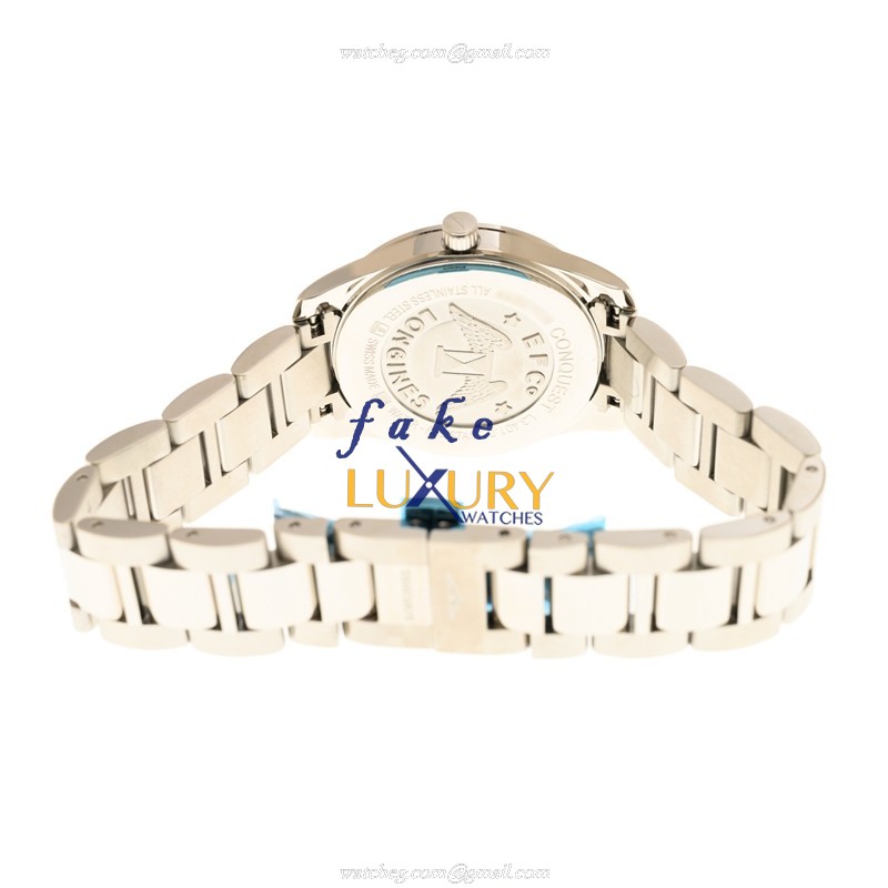 Longines L3.401.0.87.6 Replica Watch, White Mother of Pearl Dial, Silver Stainless Steel Bracelet - Image 4