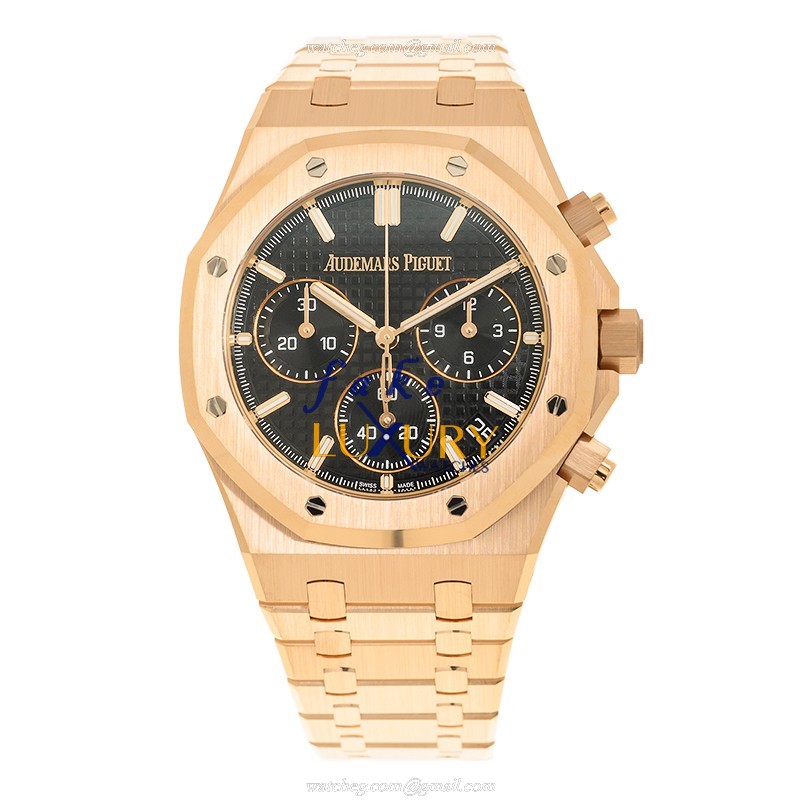 Audemars Piguet Royal Oak 26240OR.OO.1320OR.02 Automatic 18kt Rose Gold Black Dial Replica Watch - Image 2