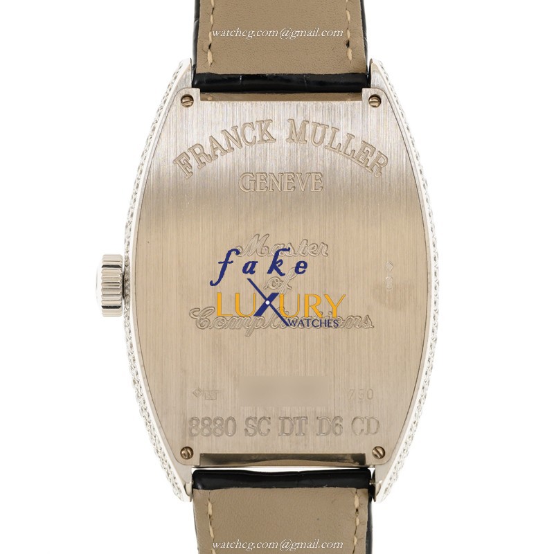 Franck Muller 8880 SC DT D6 CD OG - Replica Watch - Automatic - 18kt White Gold & Diamond - Black - Image 3