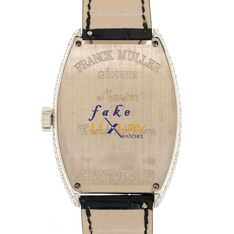 Franck Muller 7880 SC DT D6 CD OG CASABLANCA Automatic 18kt White Gold Diamond Replica Watch 7880 - Image 3