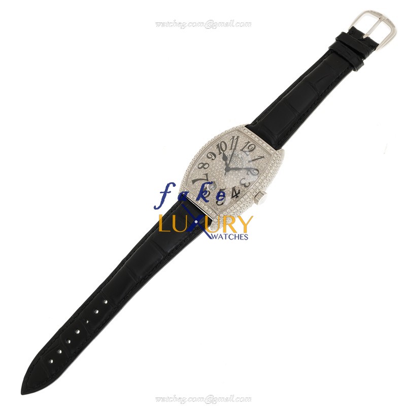 Franck Muller 7880 SC DT D6 CD OG CASABLANCA Automatic 18kt White Gold Diamond Replica Watch 7880 - Image 2