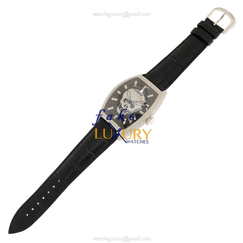 Franck Muller 8880 SC GOTH IND D CD OG-BK Gothique Automatic White Gold Diamond Black Dial Replica - Image 2