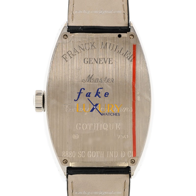 Franck Muller 8880 SC GOTH IND D CD OG-BK Gothique Automatic White Gold Diamond Black Dial Replica - Image 3